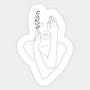 Shy Goddess Sticker